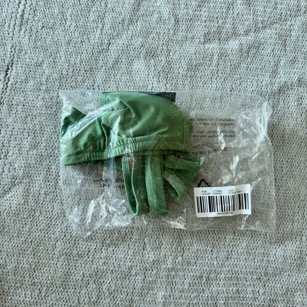 J. Crew Green Over the Shoulder Scoop Neck Heritage Bikini Top - Small - NWT